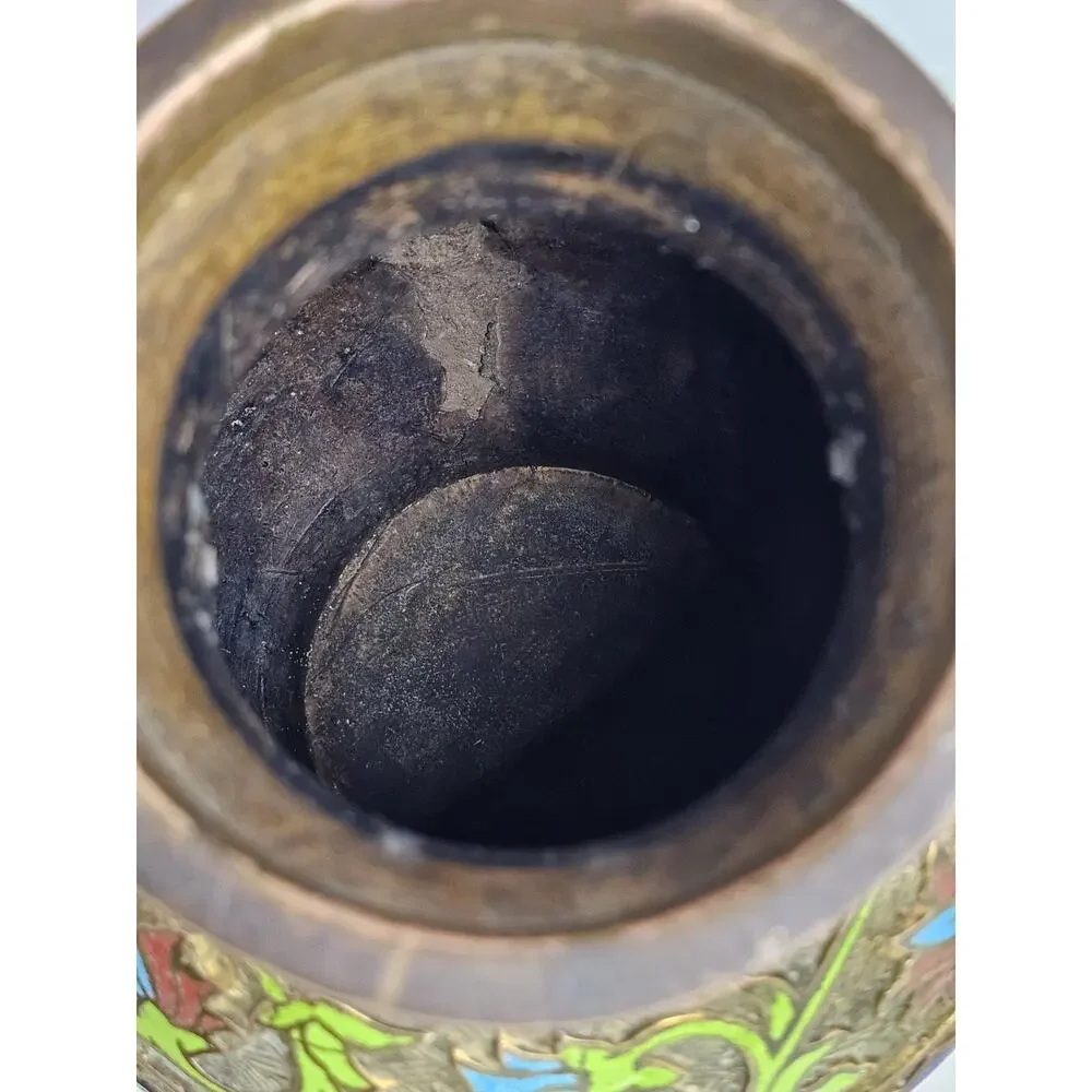Old Japanese Bronze - Enameled Vase *Read Description*